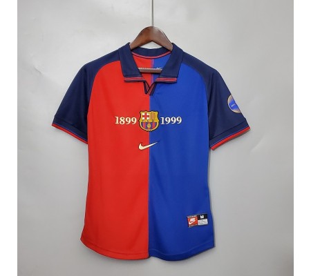 Barcelona 99/00 Home Red&Blue Soccer Jersey